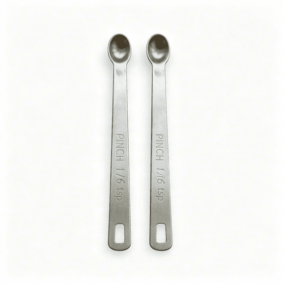 ACDANC 1/16 Teaspoon Measuring Spoon, 0.31ml Pinch Stainless Steel Mini Spoon with Engraved Scale, Tiny Metal Scoop for Salt, Sugar, Spices, Dishwasher Safe Kitchen Tool, 2 Pack