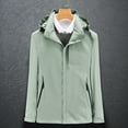 thumbnail image 2 of Bmisegm Ladies Solid Color Windproof Spring and Autumn Couples with Soft Jacket Windbreaker Womens Coats Green M, 2 of 3