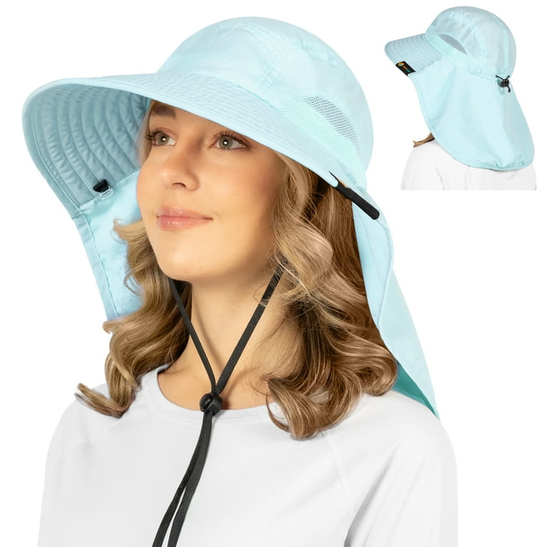 SUN CUBE UPF50+ Wide Brim Sun Hat with Neck Flap for Women  display picture 3
