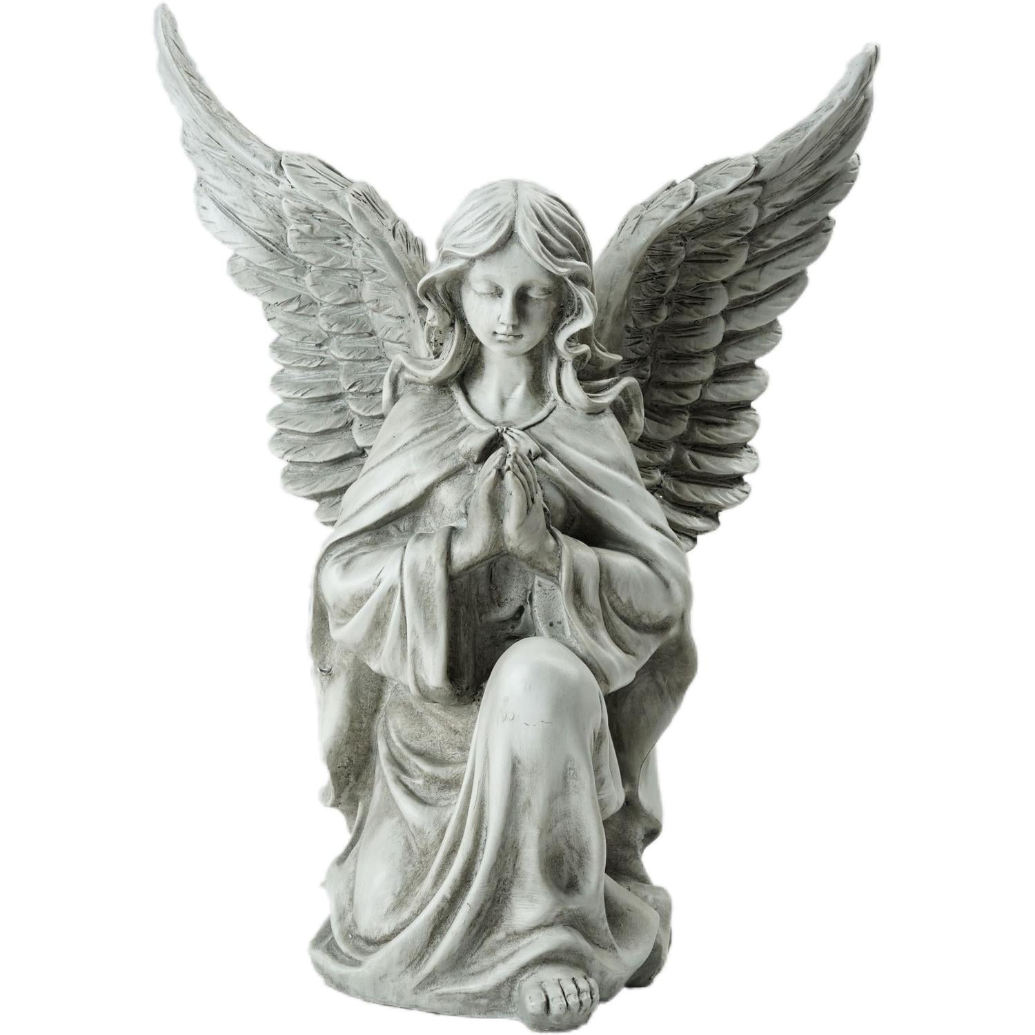 Praying Kneeling Angel Resin Statue  12" Lovely Religious Gift 
