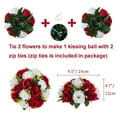 thumbnail image 6 of Silk Flowers Balls for Centerpieces 10 Pack Burgundy & White Roses Artificial Floral Arrangement for Wedding Decor, 6 of 10