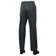 thumbnail image 3 of Men's Pinstripe Dress Pants - Button Waist for Office Wear & Formal Occasions Black 3XL, 3 of 3