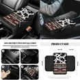 thumbnail image 5 of Yuyamidu Cow Print Car Front Seat Cover Set with Steering Wheel Cover Red Aztec Seat Belt Pads Armrest Cover Coasters Trash Bag Air Vent Storage Bag Rearview Mirror Cover Keychain, 12 Pack, 5 of 7