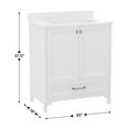 thumbnail image 4 of Merrick Lane 30 in. Single Sink Bathroom Vanity with Undermount Basin, Soft-Close Cabinet, Easy-Glide Drawer, and Carrara Marble Finish Countertop in White, 4 of 10