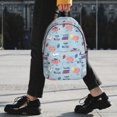 thumbnail image 2 of Lukts Brain Training Pattern 15 Inch Student Backpack, Waterproof Laptop Backpack with Adjustable Shoulder Straps, Lightweight Travel, Campus Backpack, Unisex, 2 of 6
