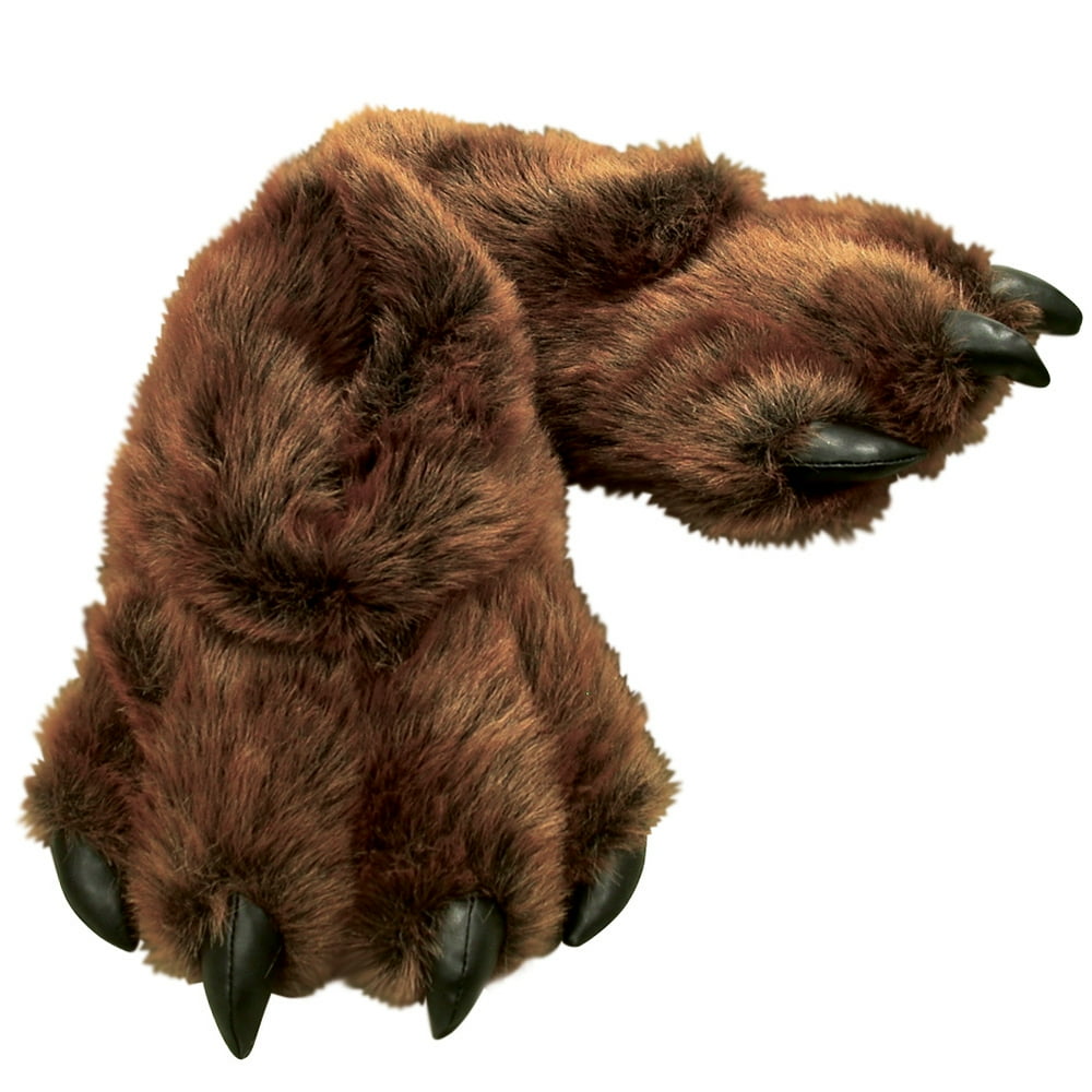 Wishpets Wishpets Grizzly Bear Paws Furry NonSlip Slippers LG (W