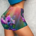thumbnail image 4 of Fotbe Wild flowers of clover and butterfly Seamless Shorts, Womens Workout Shorts High Waist Stretch Booty Short for Gym/Yoga/Running/Biking-XX-Large-Large, 4 of 8
