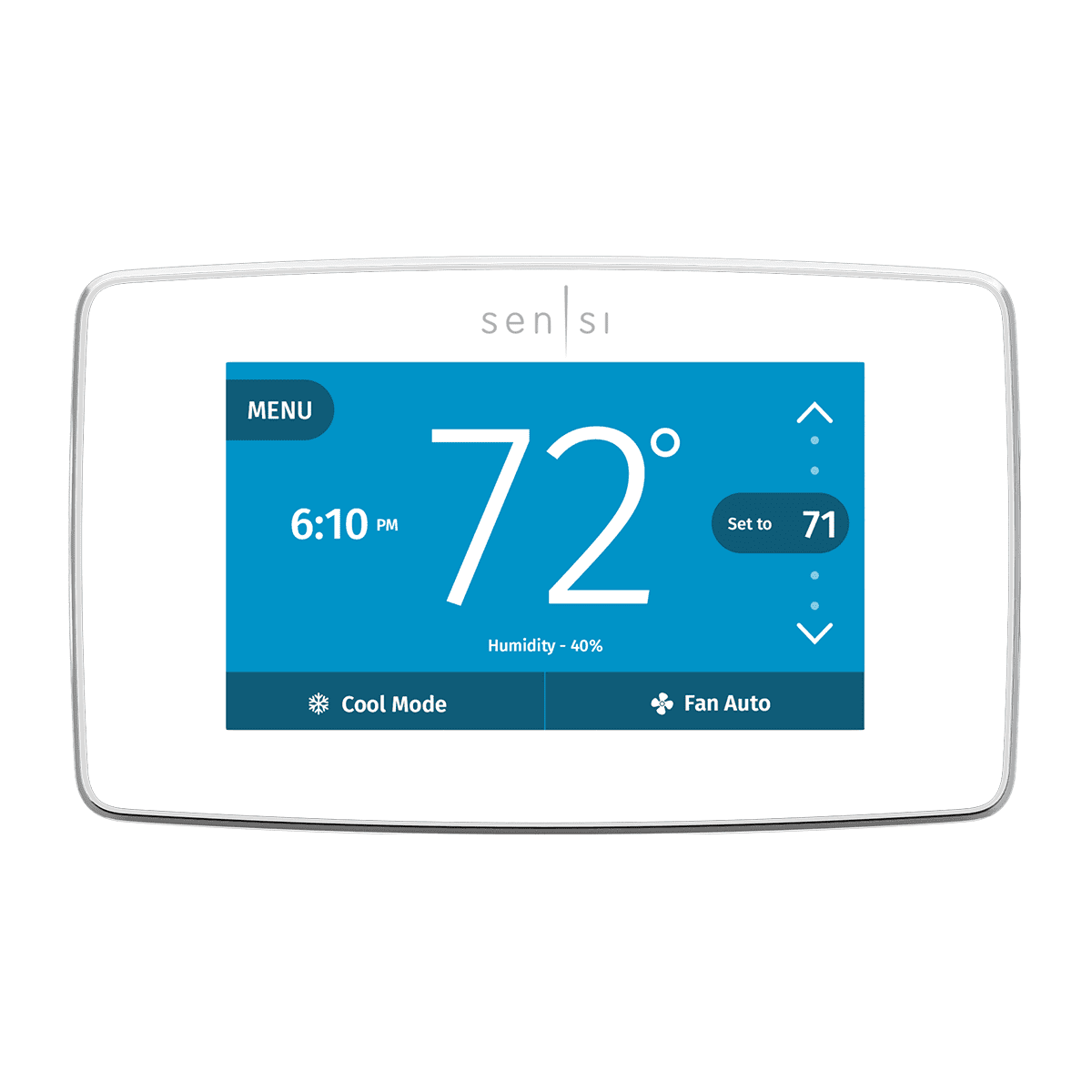 Emerson Sensi Touch Wi-Fi 7-Day Programmable Thermostat in White ST75W 