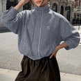 thumbnail image 2 of QIYAGBSA Gingham Cropped Puffer Jacket for Women Stand Collar Zip Up Long Sleeve Elastic Hem with Pockets for Fall Dinner and Weekend Wear, 2 of 9