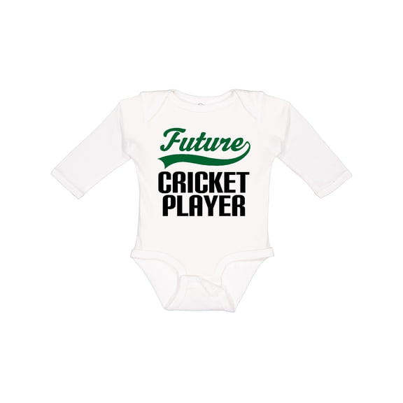 Inktastic Future Cricket Player Boys Long Sleeve Baby Bodysuit