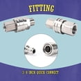 thumbnail image 4 of Pressure Washer Quick Connect Kit, 3/8inch Quick Connect Fittings, Stainless Steel Adapter Set, Female and Male Threads,1set x pressure washer quick connect,Silver, 4 of 6