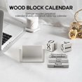 thumbnail image 4 of Wooden Perpetual Calendar for Home Office - Vintage Desktop Calendar with Rustic Blocks, Shabby Chic Decoration, 4 of 5