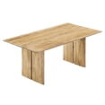 thumbnail image 5 of 70 Inch Dining Table, Brown Oak, Wood, Rectangular, Kitchen Cafe Bistro Hospitality Restaurant, Modern Contemporary HB34718, 5 of 11
