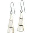 thumbnail image 2 of Sterling Silver Rhodium-Plated Mother Of Pearl Earrings (42.65 X 8.23) Made In Thailand qe14276, 2 of 5