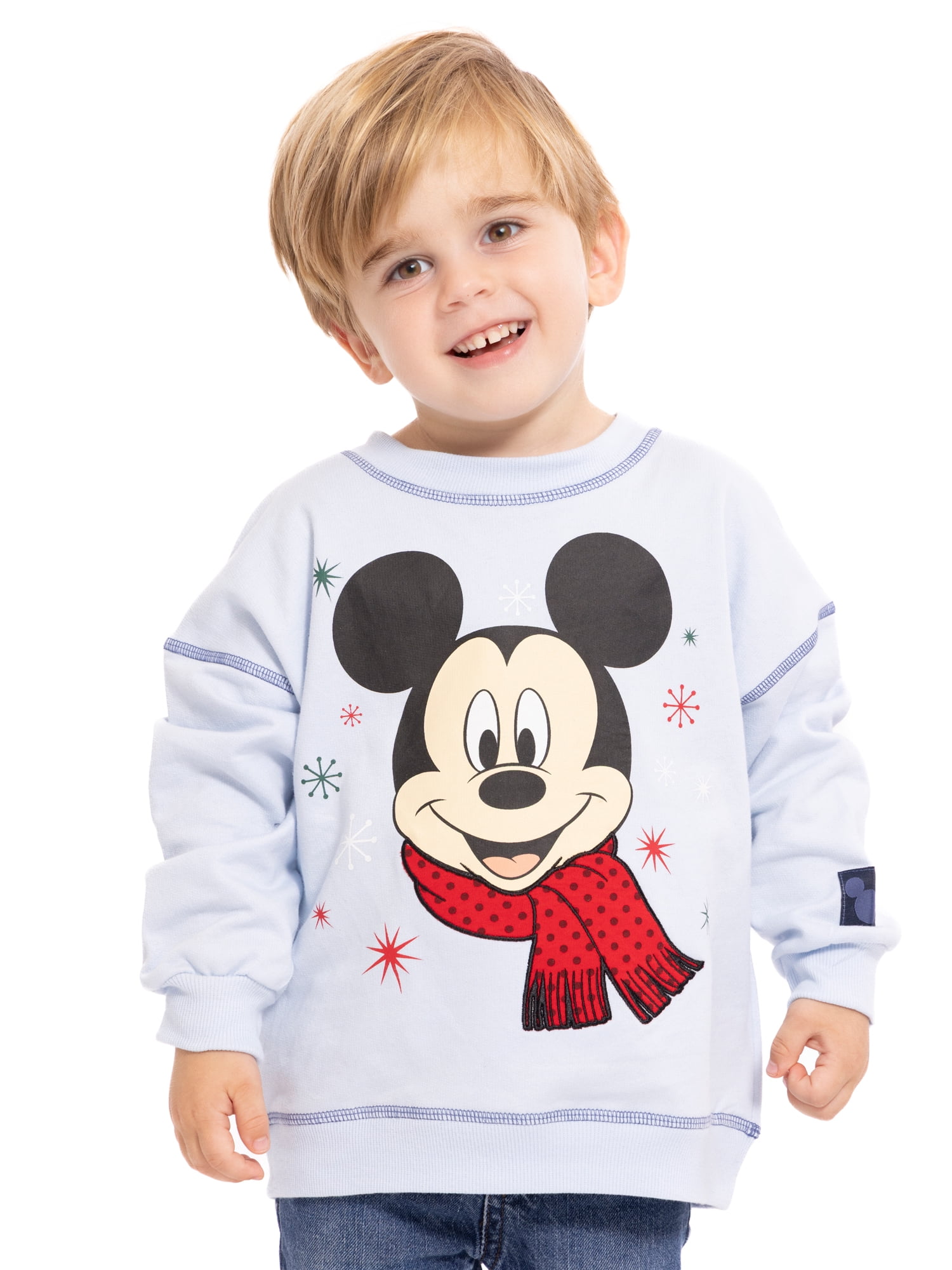 Mickey Mouse Toddler Boys Graphic Sweatshirt with Long Sleeves, Sizes 12M-5T