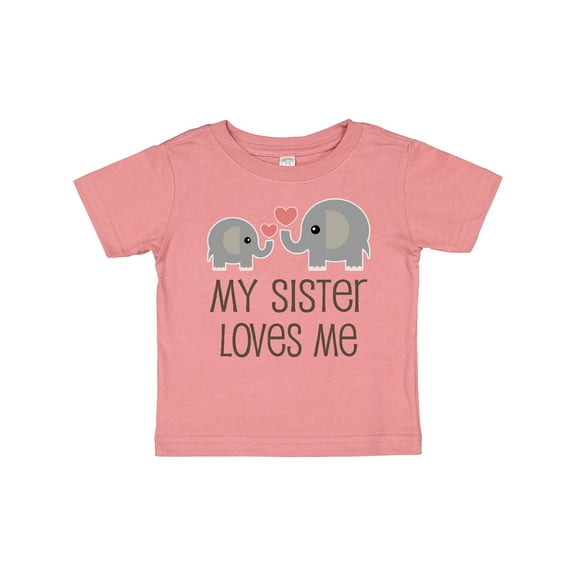 Inktastic My Sister Loves Me Boys or Girls Baby T-Shirt