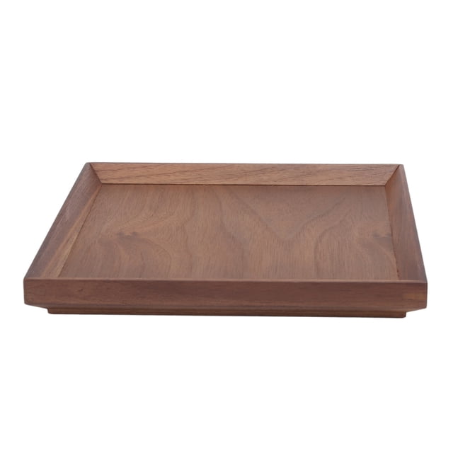 Food Serving Tray, Small Rectangle Black Walnut Tray Simple Fashion Serving Tray Serve Tea Fruit Cheese Wine Meals For Home Kitchen Restaurants