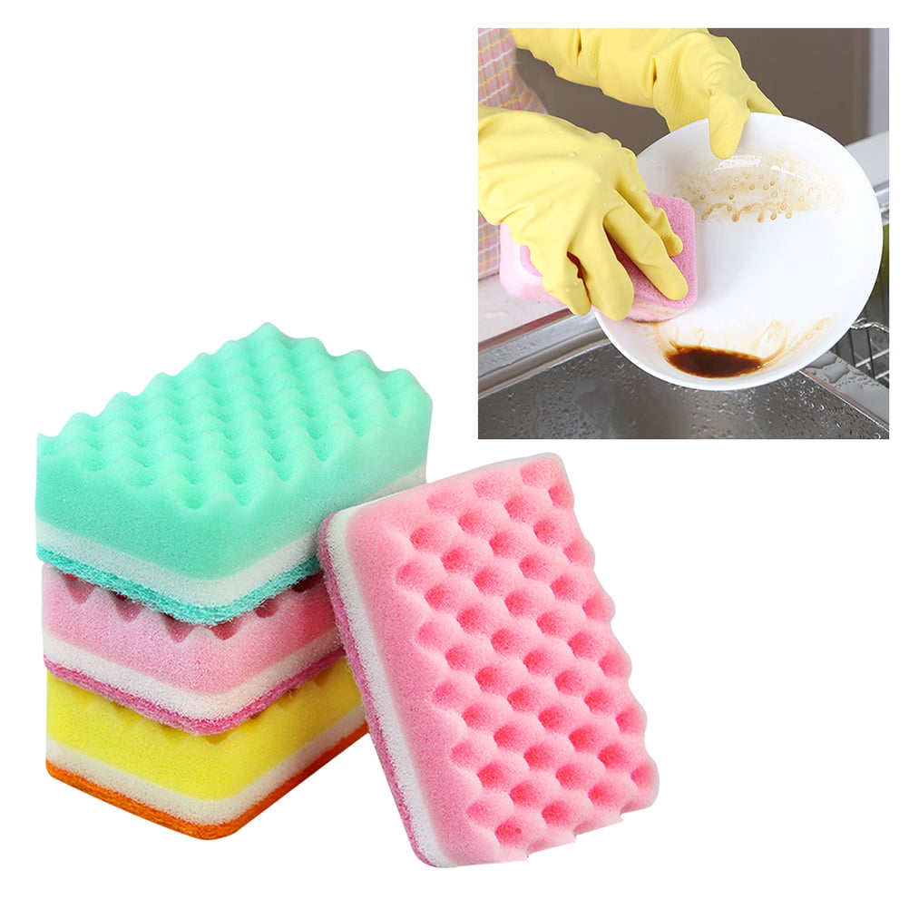 3pcs Small Waist Shaped Sponge Scrubbers, Modern Style Nano Sponge High  Density, Suitable For Dish Washing, Table Cleaning, Stovetop Cleaning And  Other Home Cleaning Uses