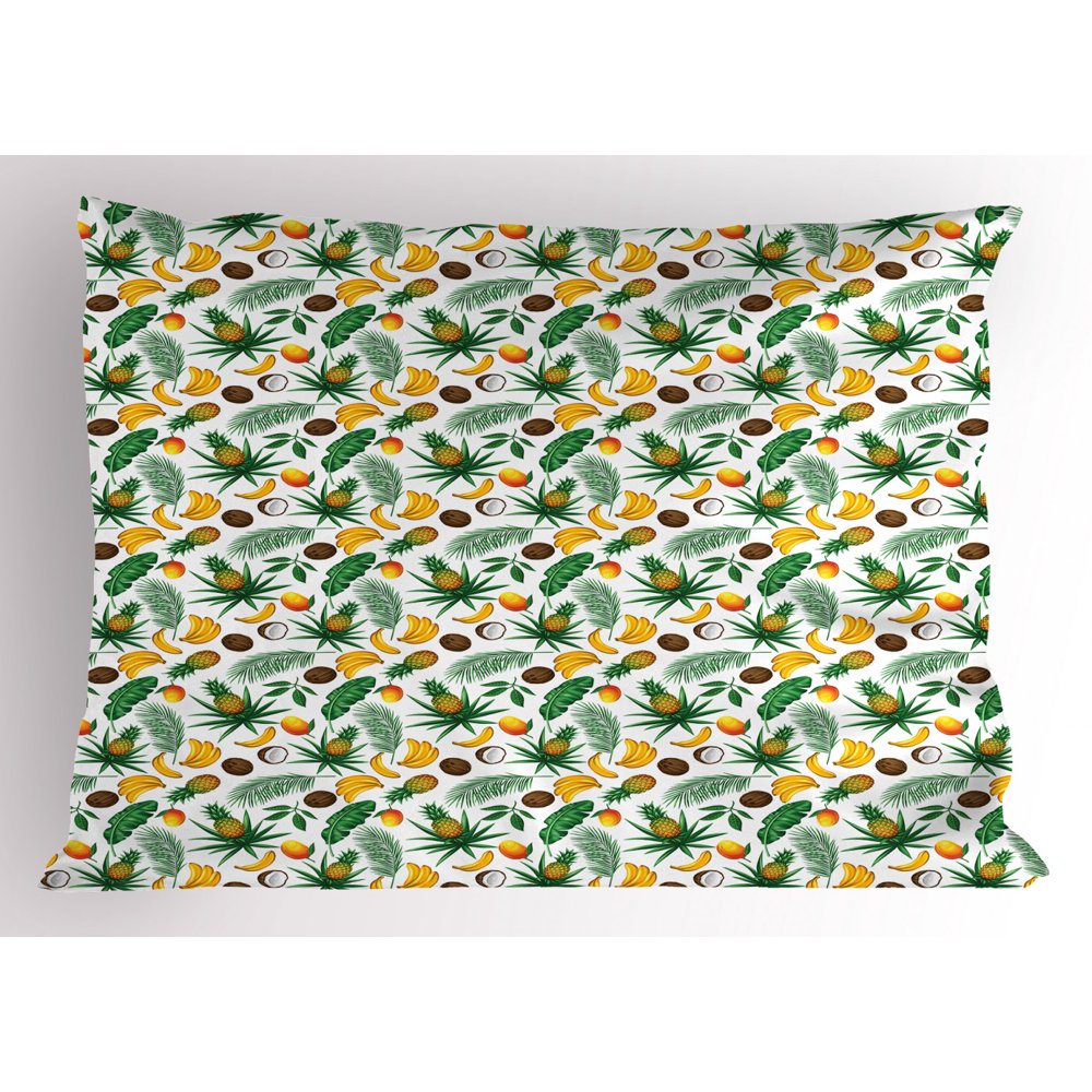 banana leaf print pillow