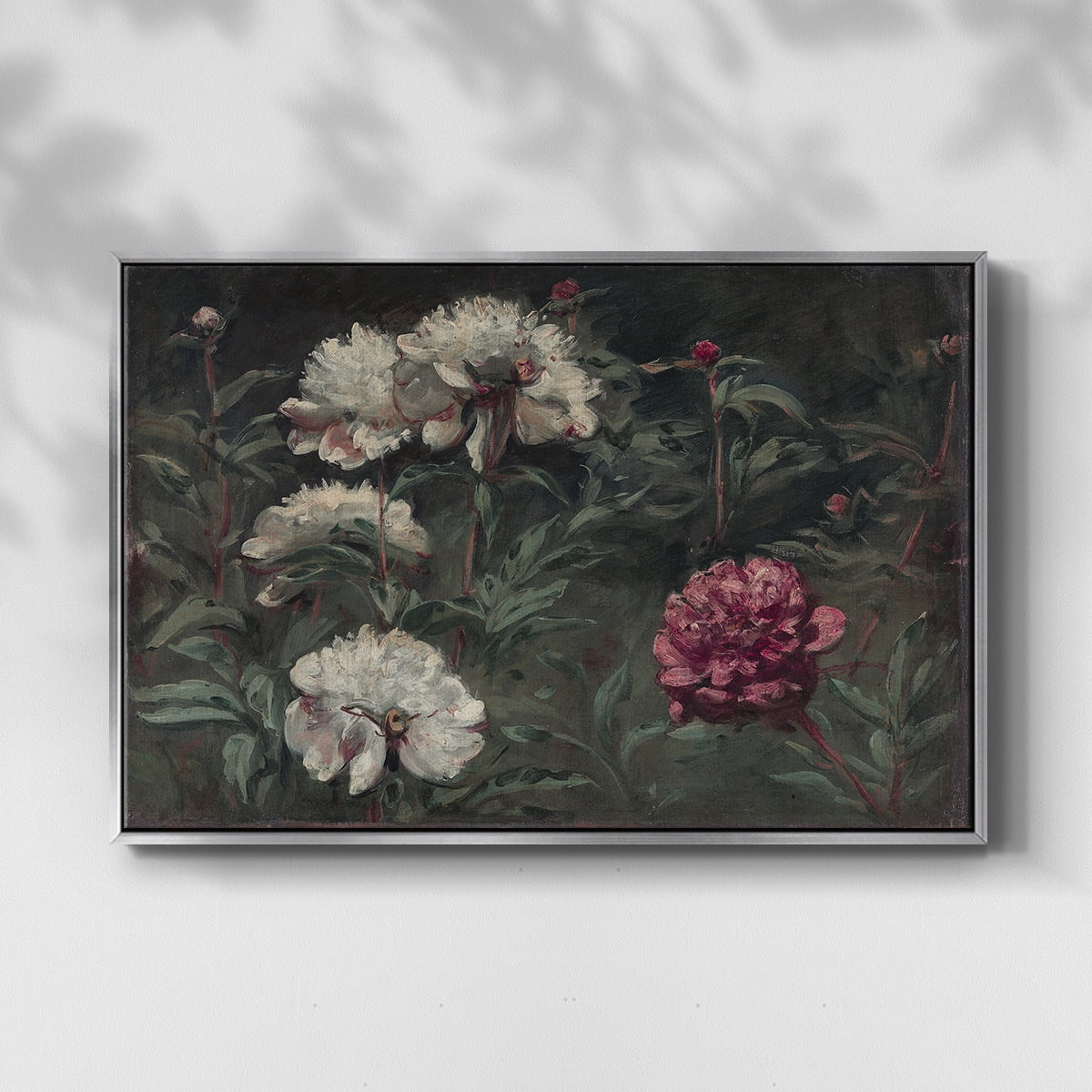 Vintage Botanical Print-LXXXVIII By Wexford Home Framed in Silver Wood Gallery Wrapped Canvas 17 in. x 25 in.