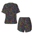 thumbnail image 5 of Lsque Musical Notes Women's Short-Sleeved Pajama Set - 2 Piece Soft and Lightweight Sleepwear Set-Medium, 5 of 9