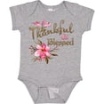 thumbnail image 3 of Inktastic Thankful and Blessed Inspirational Saying with Pink Flowers Boys or Girls Baby Bodysuit, 3 of 5