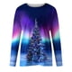 thumbnail image 4 of Camisas casuales de manga larga para mujer, suéter, túnica suelta, blusa con cuello redondo y estampado de árbol de Navidad Fridja fhghd1771, 4 of 4