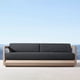 thumbnail image 1 of Sofá Exterior Nórdico de Teca Natural, Impermeable y Antideslumbrante, Perfecto para Patios y Áreas al Aire Libre,Gris, 1 of 2