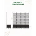 thumbnail image 2 of Garvee 4 Pcs Raised Garden Bed with Trellis, Planter Box with Privacy Screen, Black, 2 of 6