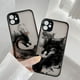 thumbnail image 2 of Funda de teléfono con pintura de pincel de tinta con patrón de dragón, cubierta trasera dura para iPhone X, XR, XS MAX, 7, 8 Plus, SE 2020, 12, 13, 14, 11 Pro Max Fivean unisex, 2 of 2
