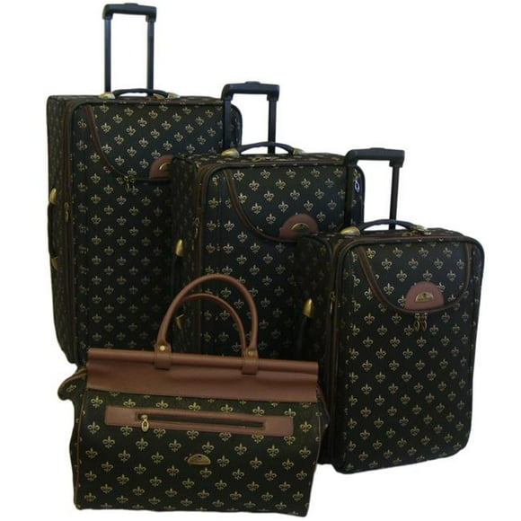 American Flyer 86400-4 MBLK 4 - Piece Lyon Luggage Set, Metalic Black
