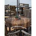thumbnail image 2 of Outdoor Tablecloth with Umbrella Hole for Patio/Picnic/Party/Camping, Laundry Room Waterproof Table Cloth Round Cover Washable, Farmhouse Brown Wooden Simple Art (Dia 60"), 2 of 9