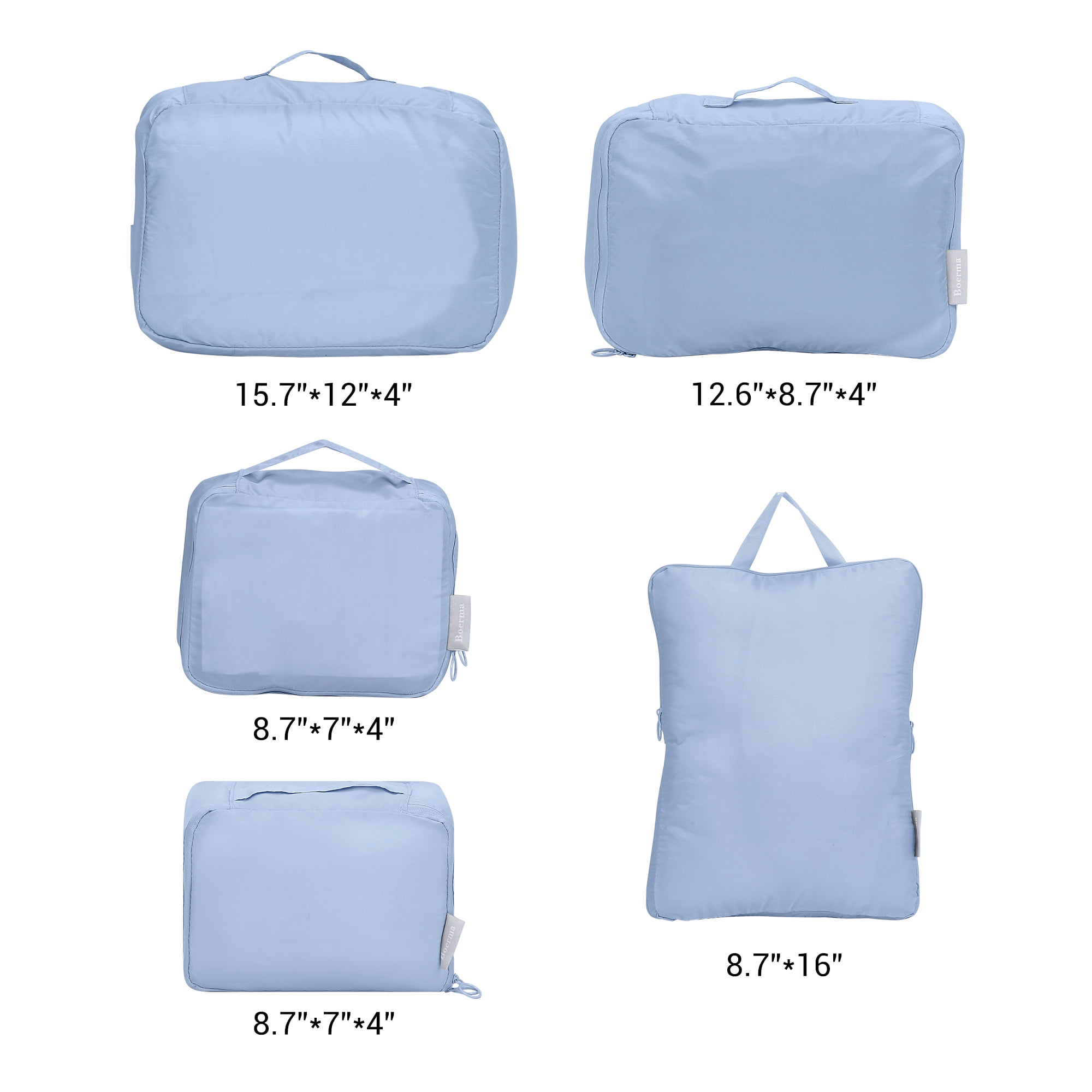 Unique Bargains 6 Set Travel Bag Toiletry Bag Lightweight Travel Accessories Blue