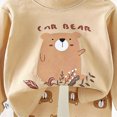 thumbnail image 4 of TOWED22 Baby Toddler Boy Fall Winter Set Outfits 2Pcs Long Sleeve Printed Round Neck T-Shirt Elastic Waist Pants Soft Warm Clothes(Beige,4-5 Y), 4 of 5