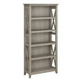 thumbnail image 1 of Scranton & Co 5 Shelves Coastal Wood Bookcase in Washed Gray, 1 of 8