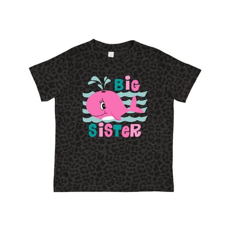

Inktastic Whale Big Sister Gift Toddler Toddler Girl T-Shirt