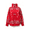 Bright red, variant on Women's Stand Collar Zip Up Knit Jacket, Vintage Paisley Print Long Sleeve Cardigan Sweater with Pockets, Cozy Chunky Fall Outerwear