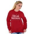thumbnail image 3 of American Freedom Declare Independence Sweatshirt for Men or Women Brisco Brands 2X, 3 of 6