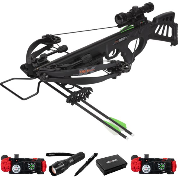 Bear Archery AC93A2A72003 Trek 380 Crossbow Ready To Hunt Kit Black