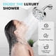 thumbnail image 4 of High Pressure Rain Shower Head - 5' 8 Modes Chrome Fixed Increase Water Pressure Boosting Wide Shower Head Even at Low Flow Pressure, 4 of 4