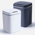 thumbnail image 3 of Inteprter Cubo de basura eléctrico portátil recargable multimodo ajustable LED alimentado por baño inodoro cubo de basura cubo de basura Suministros de limpieza para el hogar Blanco 14L Inteprter HA067622-01, 3 of 6