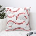 thumbnail image 4 of Yiaed Baseballs Print Pillow Covers Super Soft Decorative Square Throw Pillow Covers Case Cushion Covers for Sofa Couch Bedroom Car Decor（No pillow core）-12"x12", 4 of 7
