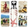 thumbnail image 7 of Yayeee 20oz Insulated Water Bottle Double Wall Stainless Steel with Flip Straw Lid, White Starfish, 7 of 7