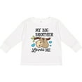 thumbnail image 3 of Inktastic My Big Brother Loves Me with Sloth and Hearts Boys or Girls Long Sleeve Toddler T-Shirt, 3 of 5