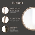 thumbnail image 4 of COZAYH Distressed Wood Frame Round Accent Mirror Farmhouse Wall Decor, 30 Inch, 4 of 8