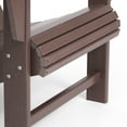 thumbnail image 5 of WestinTrends Highland Outdoor Patio HDPE Adirondack Chair With Cup Holder and Table Set, Dark Brown, 5 of 15