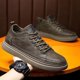 thumbnail image 3 of Zapatillas de deporte para hombre, zapatos informales de moda de primavera para hombre, zapatos suaves y cómodos para caminar, zapatos de cuero negros antideslizantes para hombre, zapatillas, 3 of 4