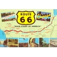 thumbnail image 2 of Art.com Map of Route 66 Stretched Canvas Print Wall Art, 24" x 16", 2 of 4