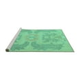 thumbnail image 2 of Ahgly Company Machine Washable Indoor Rectangle Abstract Turquoise Blue Modern Area Rugs, 2' x 3', 2 of 4