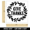thumbnail image 2 of Give Thanks Wreath Self-Inking Rubber Stamp Ink Stamper - Red Ink - Small 1 Inch, 2 of 7